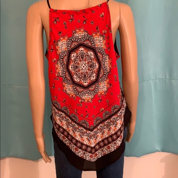 Summer tank top, cute straps back and print - Picture 2 of 5